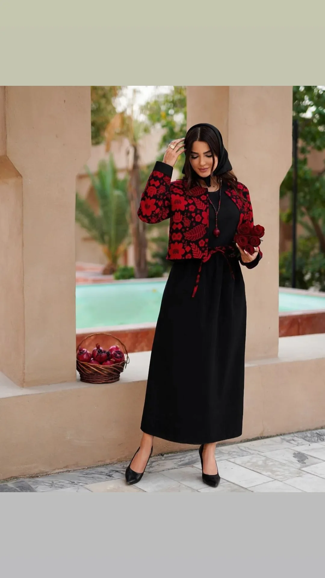 ست سارافن کت به همراه کمربند یلدایی